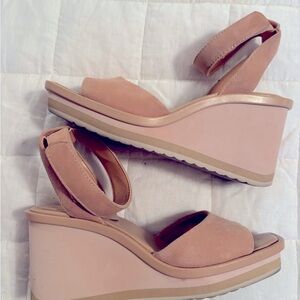 Vince Camuto Tan Minimalist Sandals with Ankle Straps